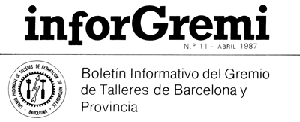 Imagen histórica del Gremi de Tallers de Barcelona